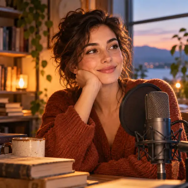 Kleines illustriertes Porträt eines Luvvoice-Geschichtenerzählers
