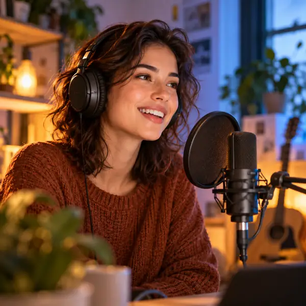 Kleines illustriertes Porträt eines Luvvoice-Erstellers